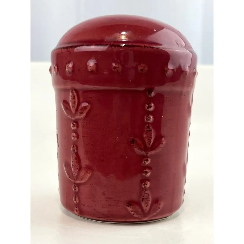Signature SORRENTO 2001 Debby Segura Salt Pepper Shakers Set Beaujolais Burgundy